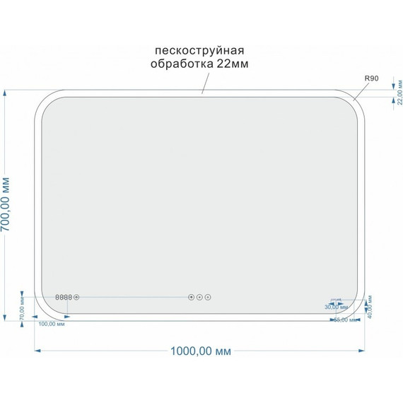 Зеркало Cersanit Design Pro 070 Led 100 см LU-LED070*100-p-Os фото 6