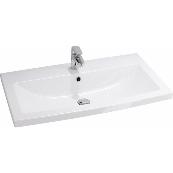 Тумба подвесная с раковиной Cersanit Lara 70 см 64135, 2 ящика, белый фото 4