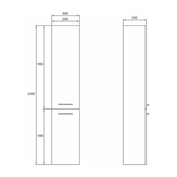 Пенал подвесной Cersanit Lara 30 см SL-LAR/Wh, универсальный, белый - 7 Пенал подвесной Cersanit Lara 30 см SL-LAR/Wh, универсальный, белый фото 7