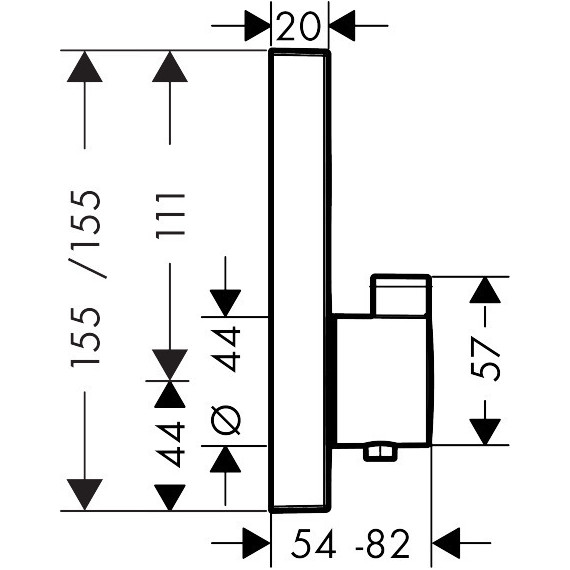 Термостат для душа Hansgrohe Shower Select 15762000 - 4 Термостат для душа Hansgrohe Shower Select 15762000 фото 4