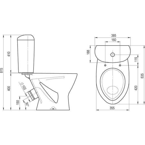 Унитаз-компакт Santeri Версия 1.P401.5.S00.00B.F с крышкой полипропилен - 3 Унитаз-компакт Santeri Версия 1.P401.5.S00.00B.F с крышкой полипропилен фото 3