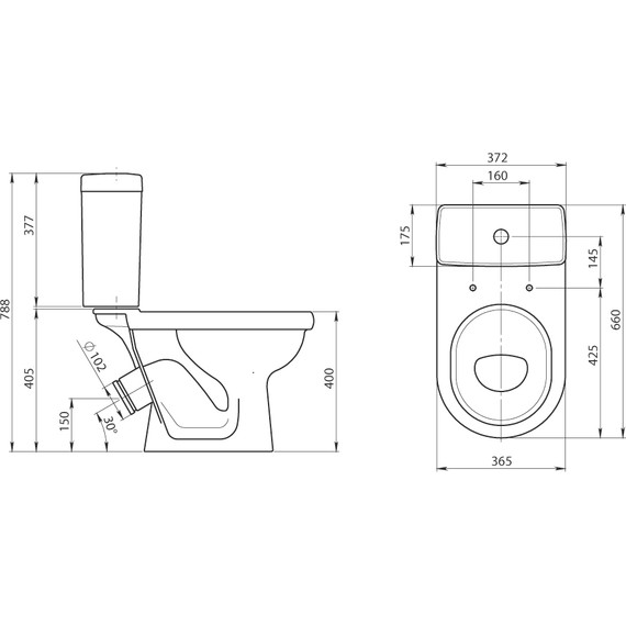 Унитаз-компакт Santeri Визит 1.P405.3.S00.00B.F с крышкой полипропилен - 3 Унитаз-компакт Santeri Визит 1.P405.3.S00.00B.F с крышкой полипропилен фото 3