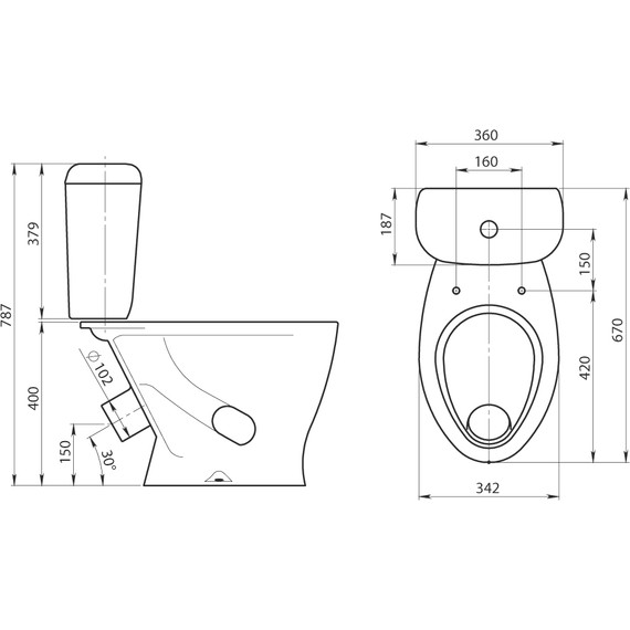 Унитаз-компакт Santeri Воротынский 1.P401.7.S00.00B.F с крышкой полипропилен - 4 Унитаз-компакт Santeri Воротынский 1.P401.7.S00.00B.F с крышкой полипропилен фото 4