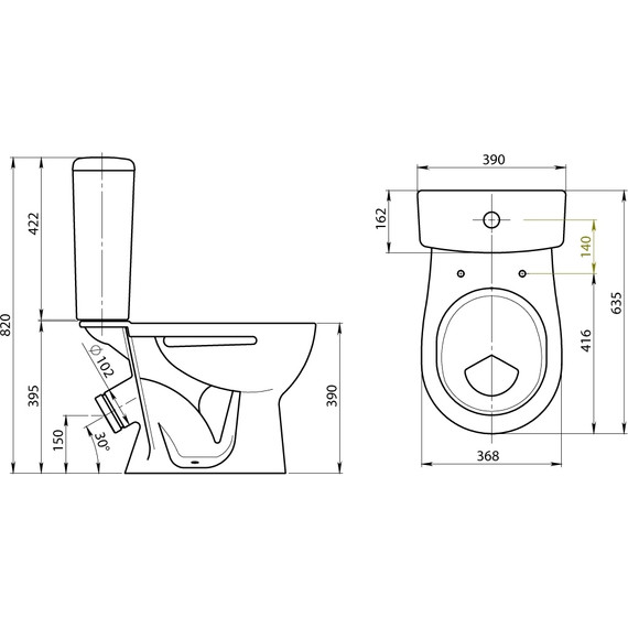 Унитаз-компакт Santeri Орион 1.P400.8.S00.00B.F с крышкой полипропилен - 3 Унитаз-компакт Santeri Орион 1.P400.8.S00.00B.F с крышкой полипропилен фото 3