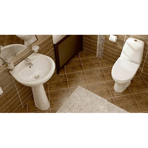 Унитаз-компакт Santeri Соната 1.P201.2.S00.00B.F с крышкой полипропилен фото 2