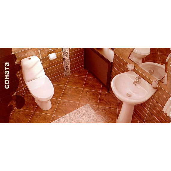 Унитаз-компакт Santeri Соната 1.P201.2.S00.00B.F с крышкой полипропилен фото 4