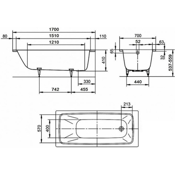 Ванна стальная Kaldewei Cayono 170x70 см mod. 749 274900010001 - 8 Ванна стальная Kaldewei Cayono 170x70 см mod. 749 274900010001 фото 8