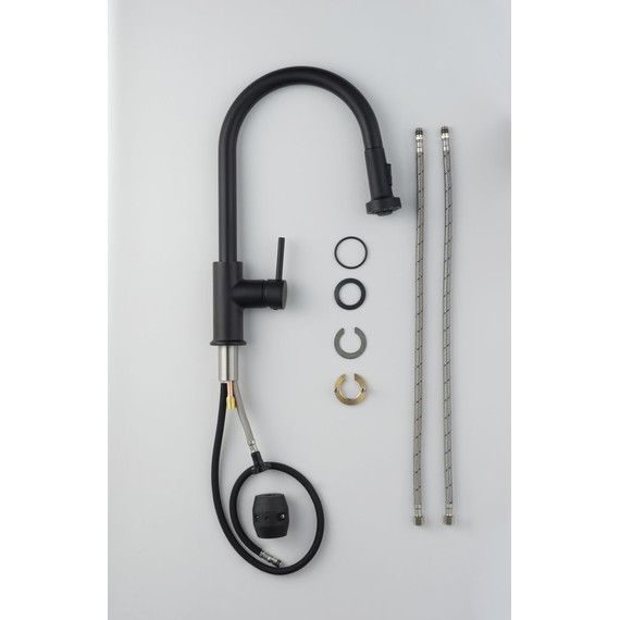 Смеситель для кухни Timo Saona 2316/03FL, черный - 4 Смеситель для кухни Timo Saona 2316/03FL, черный фото 4