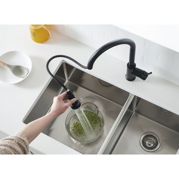 Смеситель для кухни Timo Saona 2316/03FL, черный - 6 Смеситель для кухни Timo Saona 2316/03FL, черный фото 6