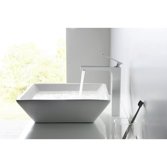 Смеситель для раковины высокий Timo Torne 4311/00-16F, хром/белый - 4 Смеситель для раковины высокий Timo Torne 4311/00-16F, хром/белый фото 4