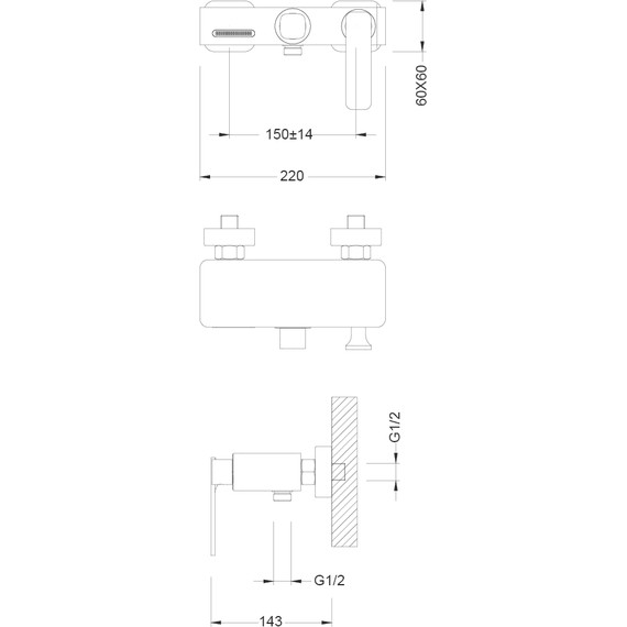Смеситель для ванны Timo Torne 4314/03Y, черный - 8 Смеситель для ванны Timo Torne 4314/03Y, черный фото 8