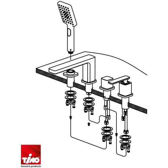 Смеситель для ванны Timo Torne 4330/00Y - 6 Смеситель для ванны Timo Torne 4330/00Y фото 6