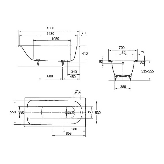 Ванна стальная Kaldewei Saniform Plus 160х70 см mod. 362-1 easy-clean 111700013001 - 9 Ванна стальная Kaldewei Saniform Plus 160х70 см mod. 362-1 easy-clean 111700013001 фото 9