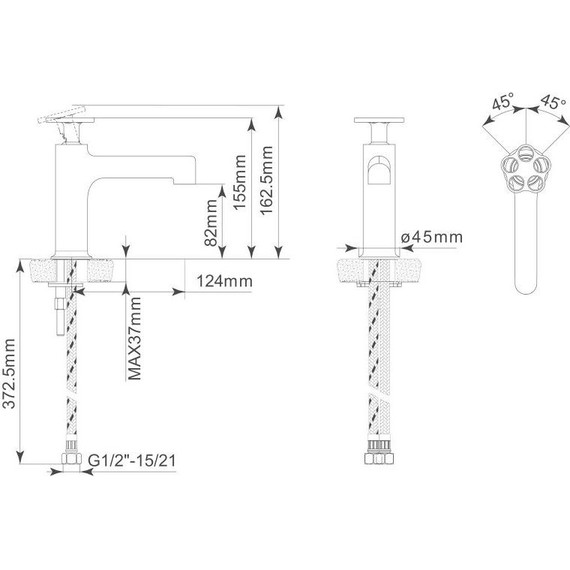 Смеситель для раковины BelBagno Roso ROS-LVM-CRM - 5 Смеситель для раковины BelBagno Roso ROS-LVM-CRM фото 5