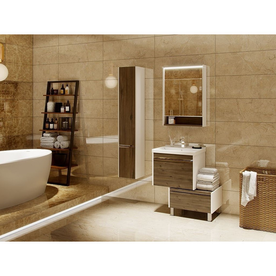 Пенал подвесной Акватон Капри 30 см 1A230503KPDBL, белый/таксония темная фото 5