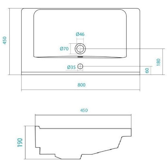 Тумба подвесная с раковиной Акватон Капри 80 см 1A2302K1KPDB0, белый/таксония темная фото 7