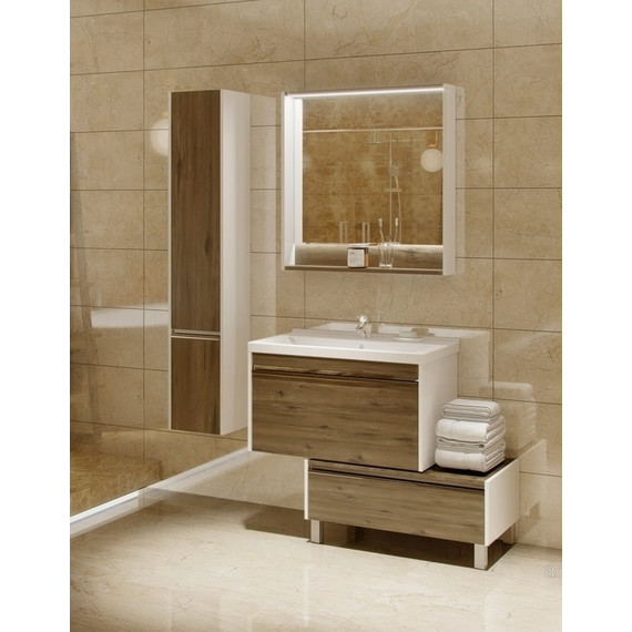 Пенал подвесной Акватон Капри 30 см 1A230503KPDBL, белый/таксония темная фото 6