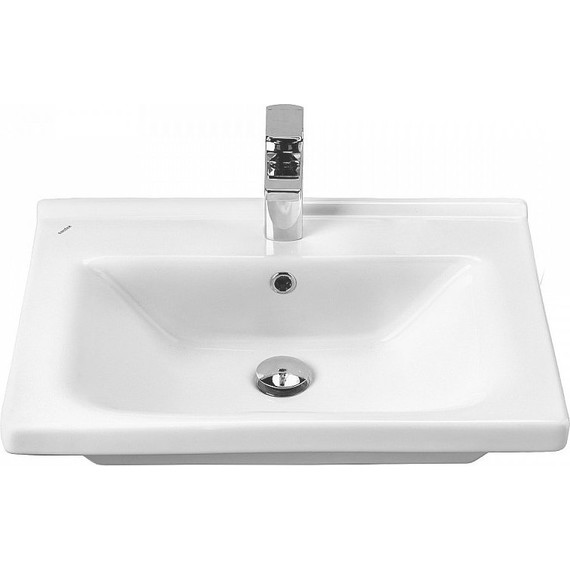 Тумба подвесная с раковиной Акватон Капри 60 см 1A2301K1KPDB0, белый/таксония темная фото 7