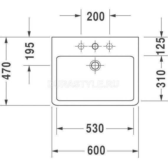 Раковина Duravit Vero 60 см 0454600000 - 9 Раковина Duravit Vero 60 см 0454600000 фото 9