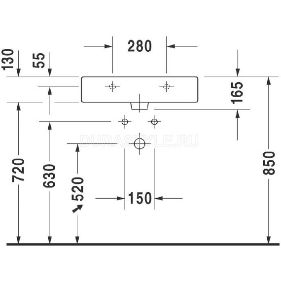 Раковина Duravit Vero 60 см 0454600000 - 10 Раковина Duravit Vero 60 см 0454600000 фото 10