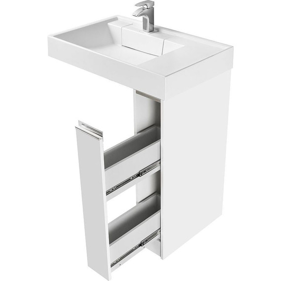 Тумба напольная с раковиной-столешницей Акватон Лондри 80 см 1A2361K0LH010, белый - 4 Тумба напольная с раковиной-столешницей Акватон Лондри 80 см 1A2361K0LH010, белый фото 4