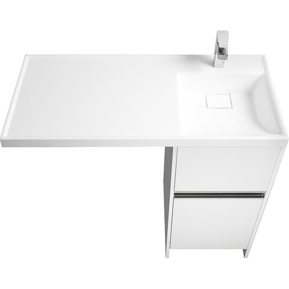 Тумба напольная с раковиной-столешницей Акватон Лондри 105 см 1A2360K1LH010 (раковина справа) - 5 Тумба напольная с раковиной-столешницей Акватон Лондри 105 см 1A2360K1LH010 (раковина справа) фото 5