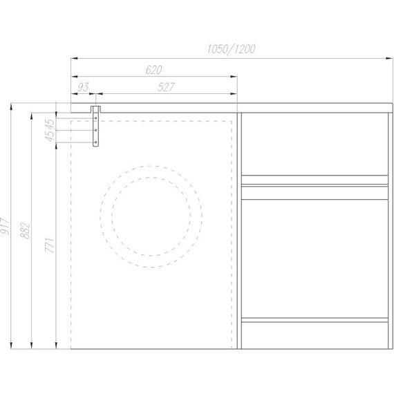 Тумба напольная с раковиной-столешницей Акватон Лондри 120 см 1A2359K0LH010 (раковина справа) - 12 Тумба напольная с раковиной-столешницей Акватон Лондри 120 см 1A2359K0LH010 (раковина справа) фото 12