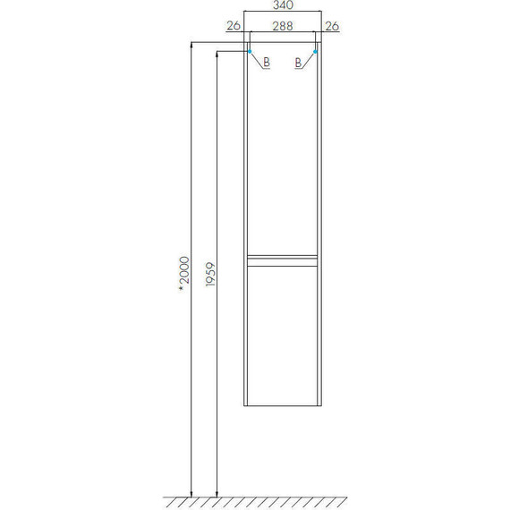 Пенал подвесной Акватон Лондри 34 см 1A236203LH010, белый - 7 Пенал подвесной Акватон Лондри 34 см 1A236203LH010, белый фото 7