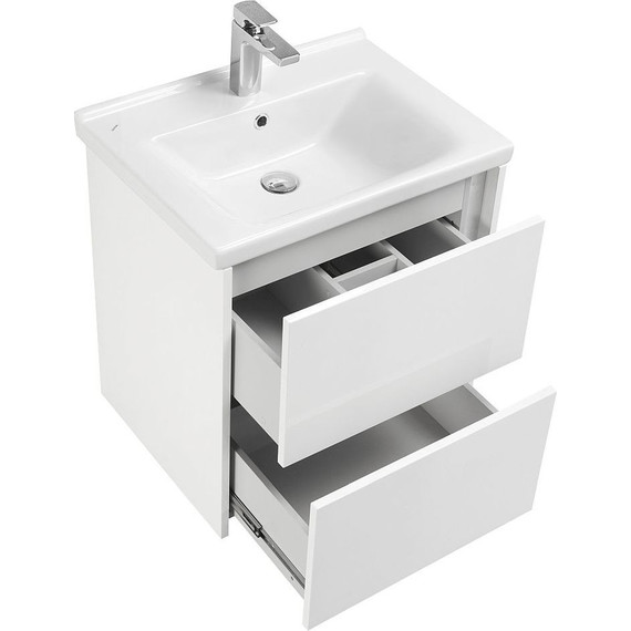 Тумба подвесная с раковиной Акватон Стоун 60 см 1A2314K1SX010, белый фото 4