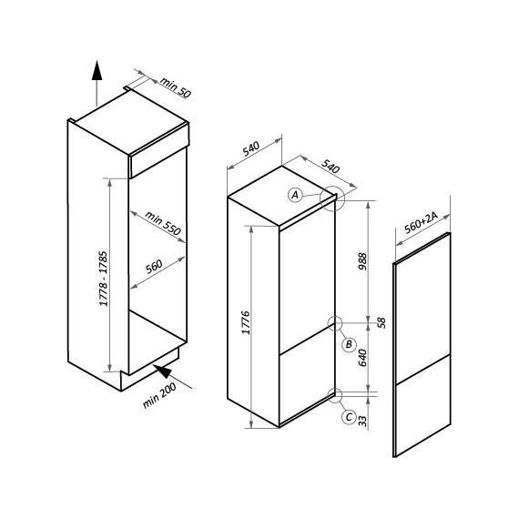 Встраиваемый двухкамерный холодильник Maunfeld MBF177NFWH - 11 Встраиваемый двухкамерный холодильник Maunfeld MBF177NFWH фото 11