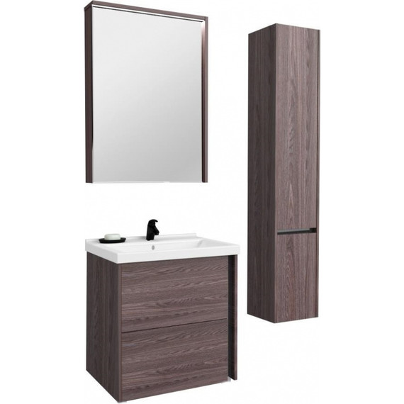 Пенал подвесной Акватон Стоун 30 см 1A228403SXC80, грецкий орех фото 4