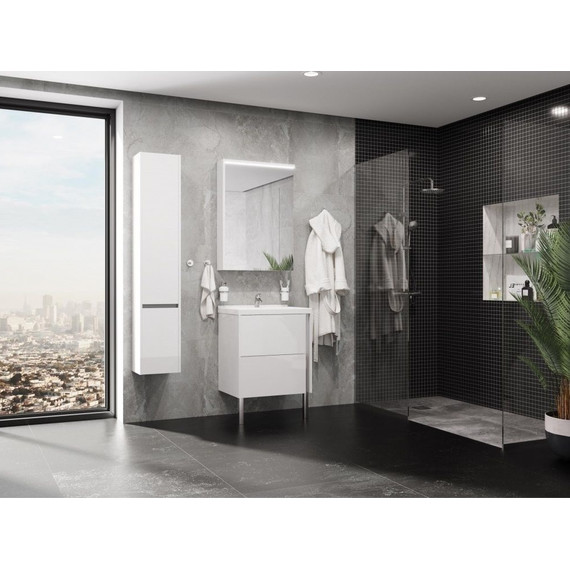 Пенал подвесной Акватон Стоун 30 см 1A228403SX01L, белый фото 6