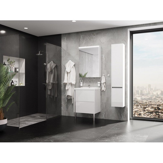 Пенал подвесной Акватон Стоун 30 см 1A228403SX01R, белый фото 6