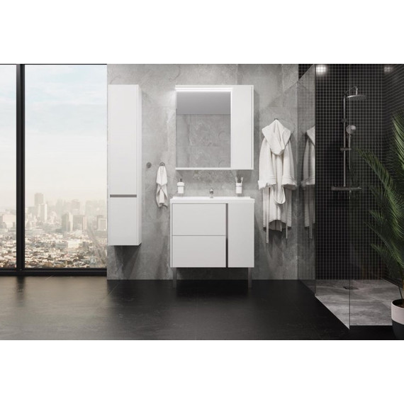 Пенал подвесной Акватон Стоун 30 см 1A228403SX01L, белый фото 7