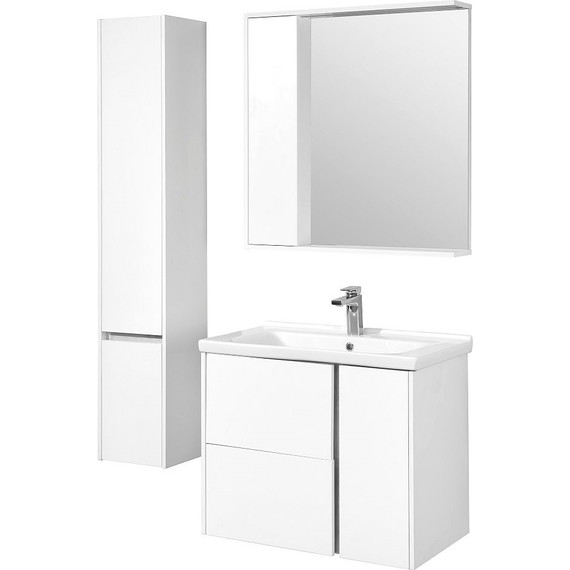 Пенал подвесной Акватон Стоун 30 см 1A228403SX01L, белый фото 5