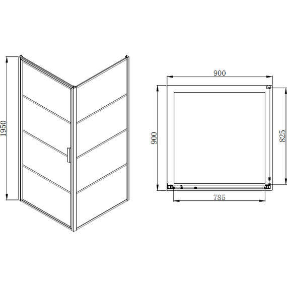 Душевое ограждение Azario Richmond 90х90 см AZNAG1221900, черный/прозрачное - 4 Душевое ограждение Azario Richmond 90х90 см AZNAG1221900, черный/прозрачное фото 4