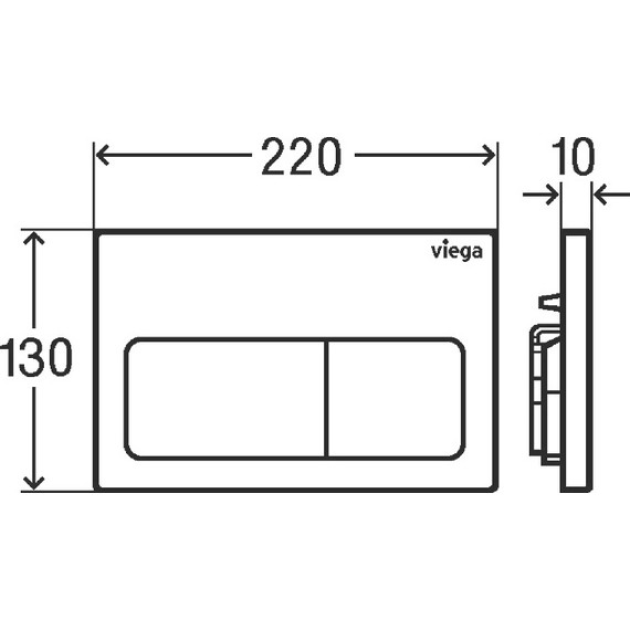 Инсталляция для подвесного унитаза Viega Prevista Dry 792824 (кнопка Life 5) фото 6
