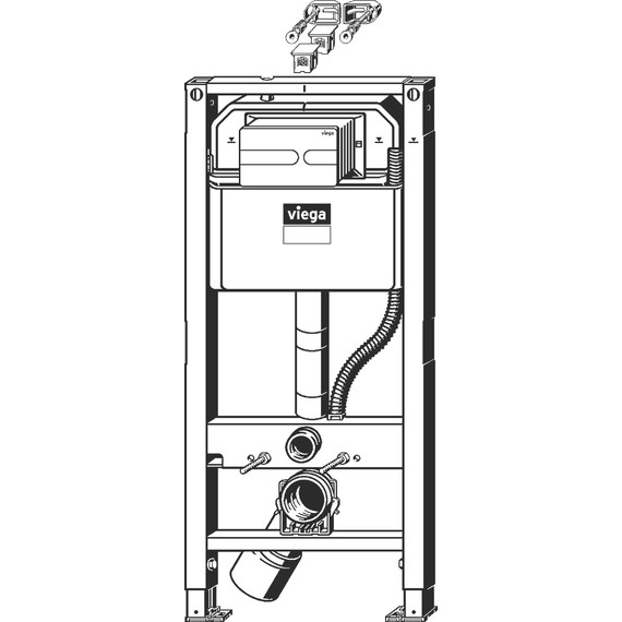 Инсталляция для подвесного унитаза Viega Prevista Dry 792862 (кнопка Visign for Style 23) фото 4