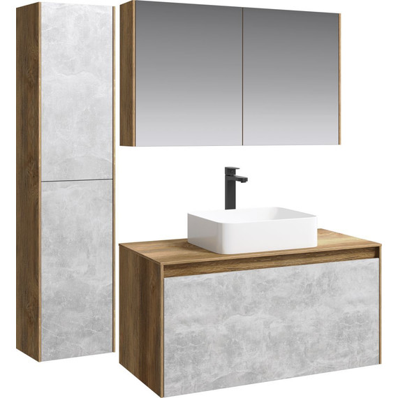 Зеркало-шкаф Aqwella 5 Stars Mobi 100 см MOB0410/MOB0717DB, дуб балтийский - 6 Зеркало-шкаф Aqwella 5 Stars Mobi 100 см MOB0410/MOB0717DB, дуб балтийский фото 6