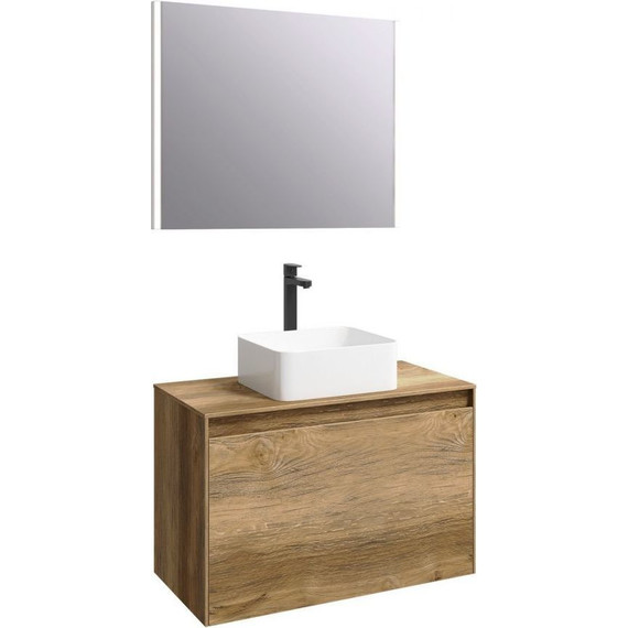 Тумба подвесная со столешницей Aqwella 5 Stars Mobi 80 см MOB0108DB/MOB0708DB, дуб балтийский - 5 Тумба подвесная со столешницей Aqwella 5 Stars Mobi 80 см MOB0108DB/MOB0708DB, дуб балтийский фото 5