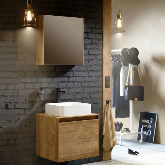 Зеркало-шкаф Aqwella 5 Stars Mobi 60 см MOB0406/MOB0717DB, дуб балтийский - 5 Зеркало-шкаф Aqwella 5 Stars Mobi 60 см MOB0406/MOB0717DB, дуб балтийский фото 5