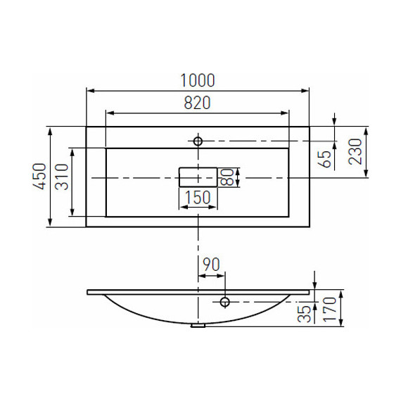 Тумба подвесная с раковиной Акватон Диор 100 см 1A167701DR010, белый фото 9