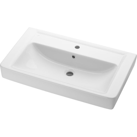 Тумба напольная с раковиной Акватон Америна 80М см 1A1691K1AM010, белый фото 7