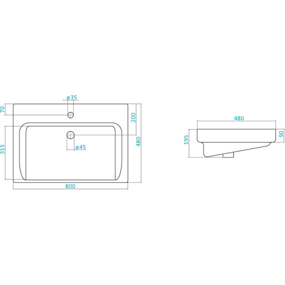 Тумба напольная с раковиной Акватон Америна 80Н см 1A1694K1AM010, белый фото 8