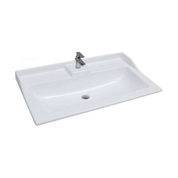 Тумба напольная с раковиной Акватон Леон 80Н см 1A1878K0LBPS0, дуб белый фото 6