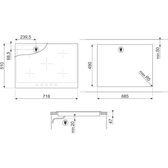 Электрическая варочная поверхность Smeg Coloniale P875PO - 2 Электрическая варочная поверхность Smeg Coloniale P875PO фото 2