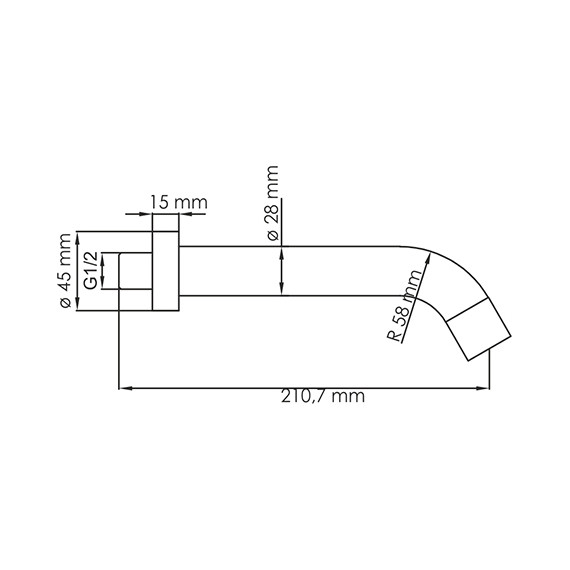 Излив настенный WasserKraft A084, чёрный - 2 Излив настенный WasserKraft A084, чёрный фото 2