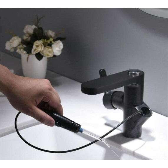 Смеситель для раковины с ирригатором Bronze de Luxe Optimal 10188B, черный, Цвет производителя: чёрный - 3 Смеситель для раковины с ирригатором Bronze de Luxe Optimal 10188B, черный, Цвет производителя: чёрный фото 3