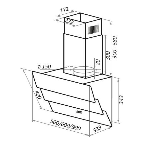 Вытяжка Maunfeld Cascada 50, чёрный фото 16