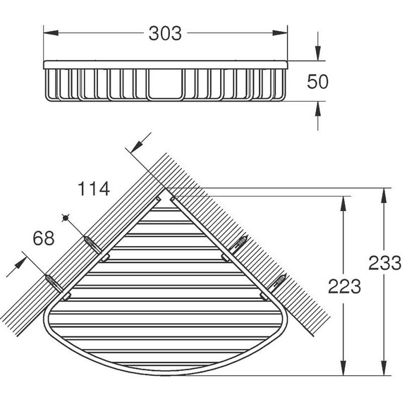Полочка Grohe BauCosmopolitan 40663001 30 см - 2 Полочка Grohe BauCosmopolitan 40663001 30 см фото 2